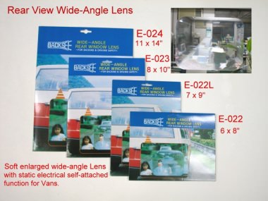 Soft wide-angle lens with static electrical self-attached function for all kind of Vans, 11 x 14 inch.